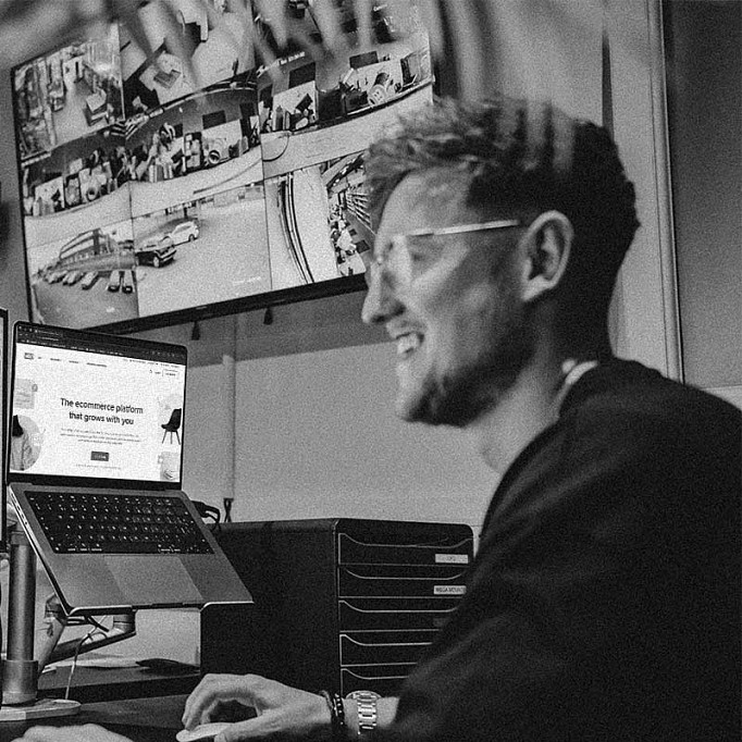 Man on computer